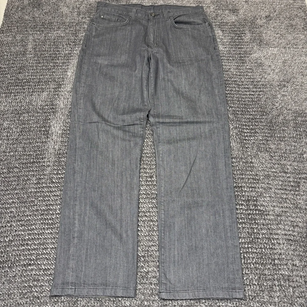Patagonia Mens Jeans Size 34‎ Gray Organic Cotton Iron Clad Denim Straight Leg